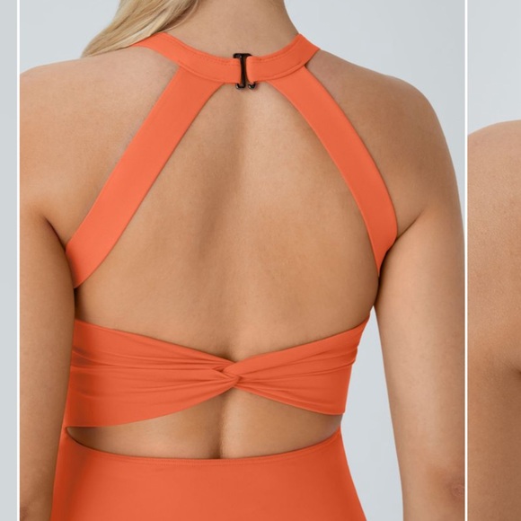 Halara Backless Twisted Active Dress Dusty Orange Sz Xs - Picture 4 of 11
